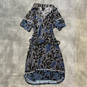 Vintage Enfocus Abstract Leaf Mini Dress